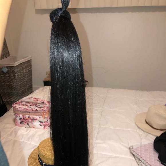 Fake hair ponytail dark brown - Picture 3 of 4